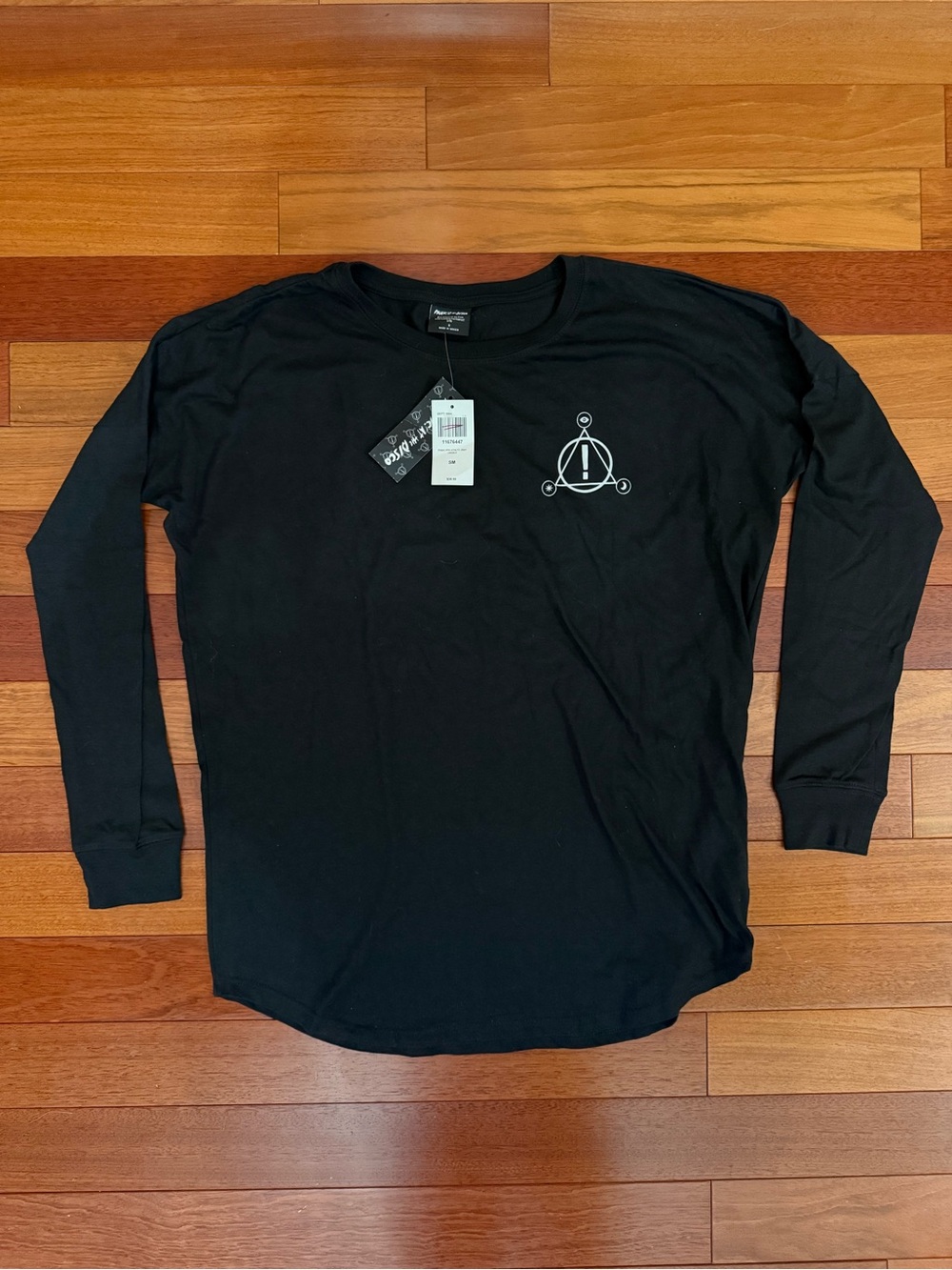 Panic! At The Disco Logo Girls Long-Sleeve Athletic T-Shirt Hot Topic NWT Small